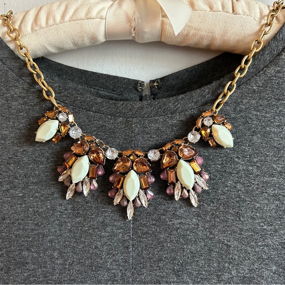 J. Crew Jewelry - J.Crew Gold,Turquoise & Lavender Statement Necklace